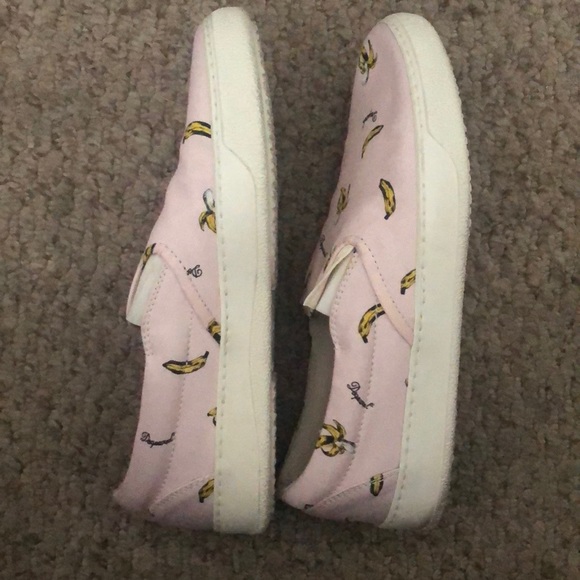 DSquared² Men's Pink Banana Print Slip-Ons - Picture 3 of 6